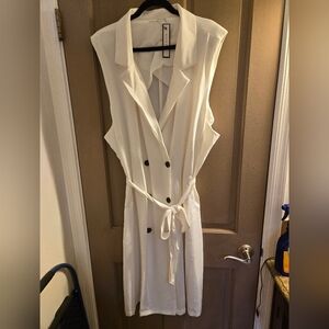 Soncy retro 80s style white dress